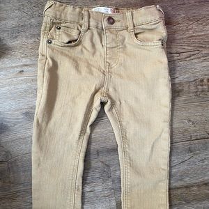 zara tan/khaki skinny jeans